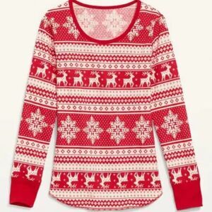 Red Fair Isle Top XXL Tall
